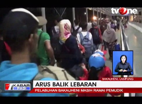 H+8 Pelabuhan Bakauheni Lampung Masih Ramai Pemudik