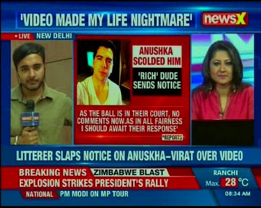 After Anushka Sharma scolded passerby for littering; litterer slaps notice on Anushka-Virat over video