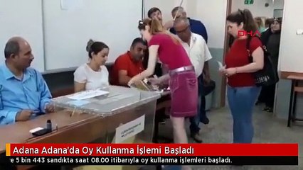 Adana Adana'da Oy Kullanma İşlemi Başladı