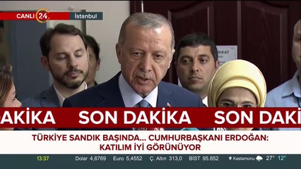 Cumhurbaşkanı Erdoğan "Bu seçimle beraber Türkiye demokratik bir devrimi gerçekleştiriyor"