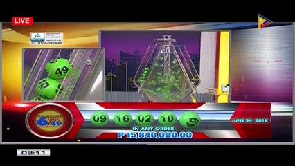 PCSO 9 PM Lotto Draw, June 24, 2018
