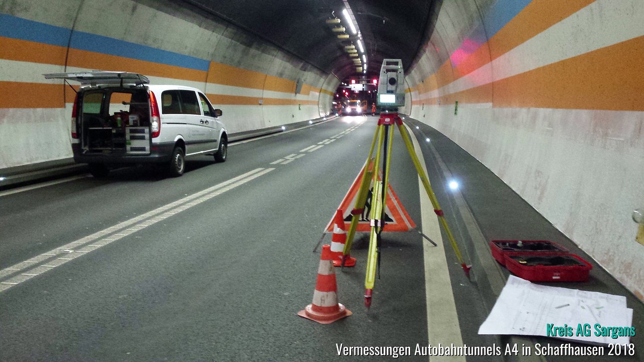 Vermessungen Autobahntunnels A4 in Schaffhausen
