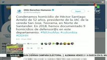 La ONU condena el asesinato de líder social colombiano en Santander