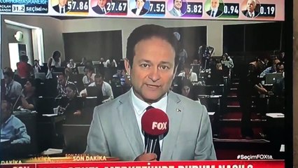 Fox Tv canlı yayını: CHP sonuçlarına göre İnce %40.35 Erdoğan %46.58