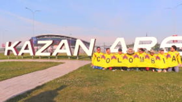 Colombia fans 'united by their country' - and one big shirt