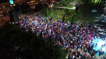 Kasımpaşa Meydanı'nda Sevinç Gösterisi Yapan Kalabalık Havadan Görüntülendi- Ak Partililer...