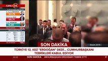 Cumhurbaşkanı Erdoğan kutlamaları kabul ediyor