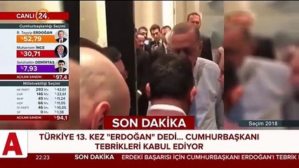Cumhurbaşkanı Erdoğan tebrikleri kabul ediyor