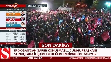 Cumhurbaşkanı Erdoğan, zafer konuşmasını yaptı