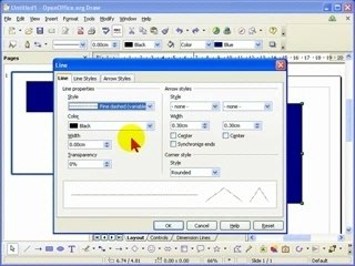 How to Add Borders to Basic Shapes using Open Office Draw