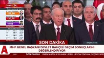 MHP lideri Bahçeli: Türk milletinin kutlu iradesi sandıkta tecelli etmiştir