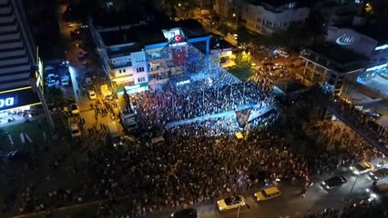 Antalya'da Kutlamalar Havadan Görüntülendi