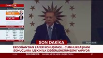 Cumhurbaşkanı Recep Tayyip Erdoğan, Tarihi  zafer konuşmasını yaptı