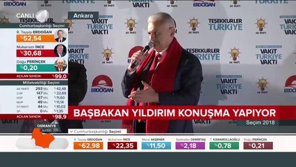 Başbakan Yıldırım, balkon konuşması yapıyor