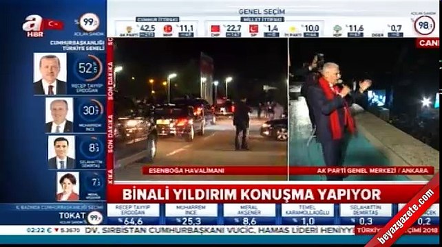 Başbakan Yıldırım balkon konuşması