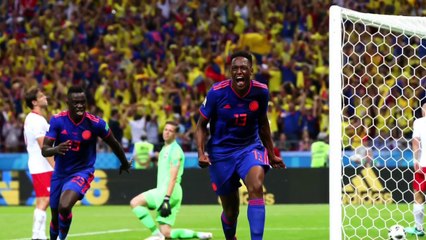 ASÍ NARRÓ EL MUNDO EL GOL DE YERRY MINA  - COLOMBIA VS POLONIA 3-0 MUNDIAL RUSIA 2018