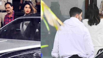 Priyanka Chopra and Nick Jonas Leave for Goa; Watch । FilmiBeat