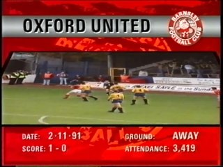 Oxford United - Barnsley 02-11-1991 Division Two