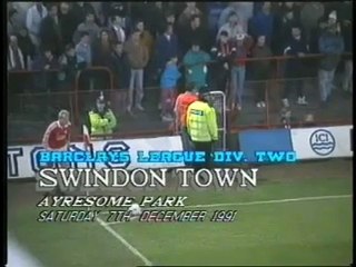 Middlesbrough - Swindon Town 07-12-1991 Division Two