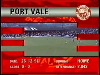 Barnsley - Port Vale 26-12-1991 Division Two