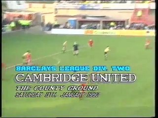 Swindon Town - Cambridge United 11-01-1992 Division Two