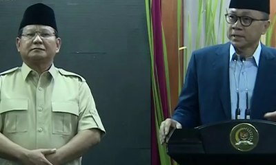 Konpers Pertemuan Prabowo dan Zulkifli Hasan