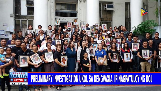 Preliminary investigation ukol sa Dengvaxia, ipinagpatuloy ng DOJ