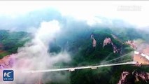 Jumping off from 300 meters in the air? World's highest commercial #bungee platform is attached to a breathtaking glass-bottomed bridge.