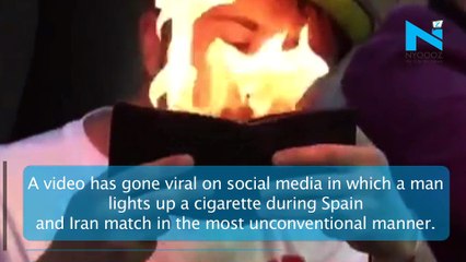 Viral: Man Lights Up Cigarette Inside Stadium Using Wallet