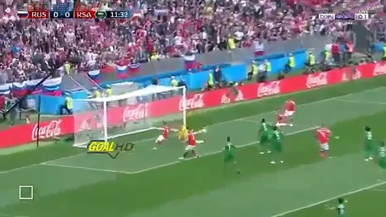اهداف مباراة السعودية و روسيا 0-2 - مبارة مجنون...