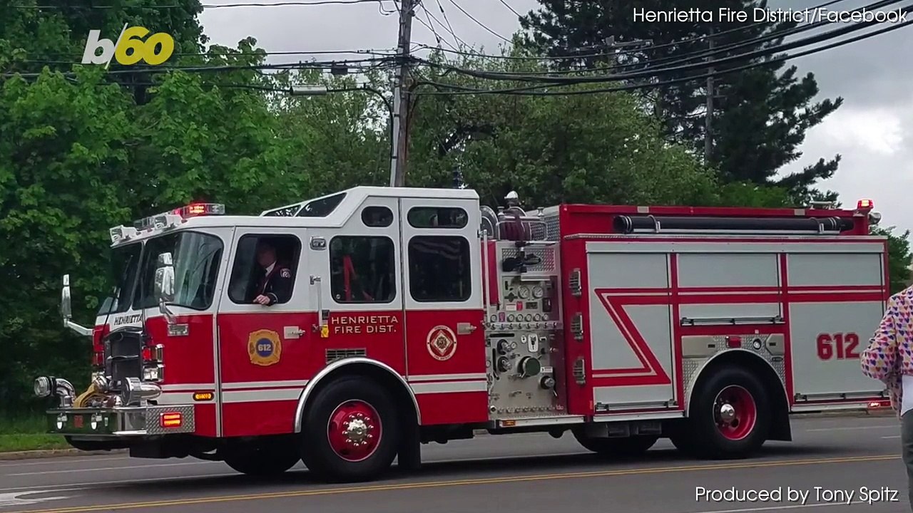 Firefighters Deliver Pizza After Delivery Driver is Injured in Car Crash