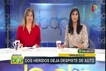 Carabayllo: despiste de auto deja dos personas heridas