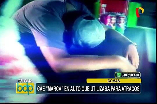 Comas: capturan a presunto ‘marca’ en auto que utilizaba para asaltos