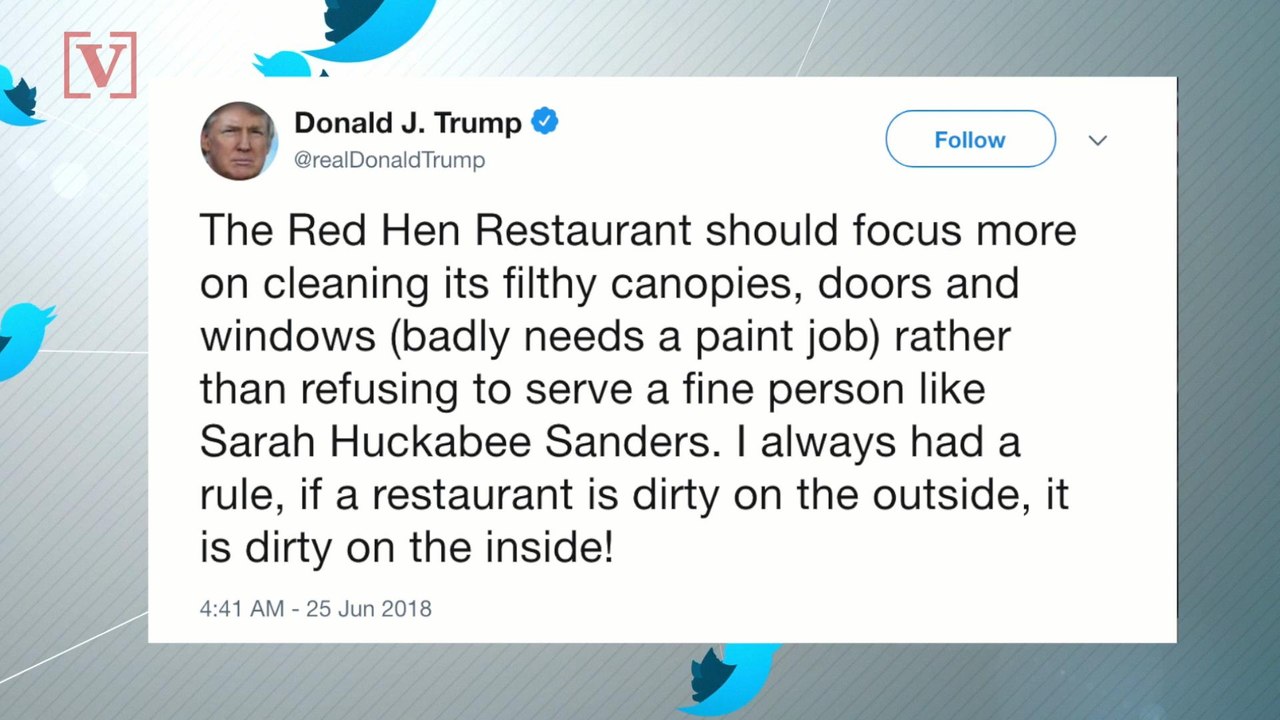 President Trump Attacks 'Dirty' Restaurant That Kicked Out Sarah Sanders