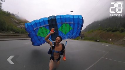 Il saute en parachute complètement nu - Le Rewind du Lundi 25 Juin 2018
