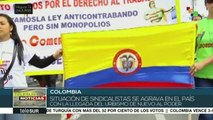 Continúan las amenazas a sindicalistas en Colombia