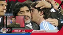 Diego Armando Maradona envía un mensaje de respaldo a Leo Messi