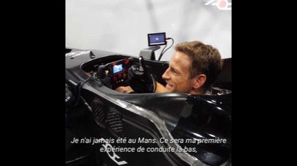 Descargar video: Jenson Button sur simulateur avant de retrouver des pilotes de F1 au Mans