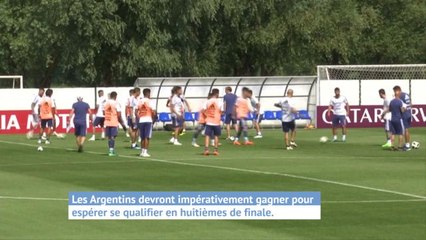Argentine - Messi, concentré à l'entraînement