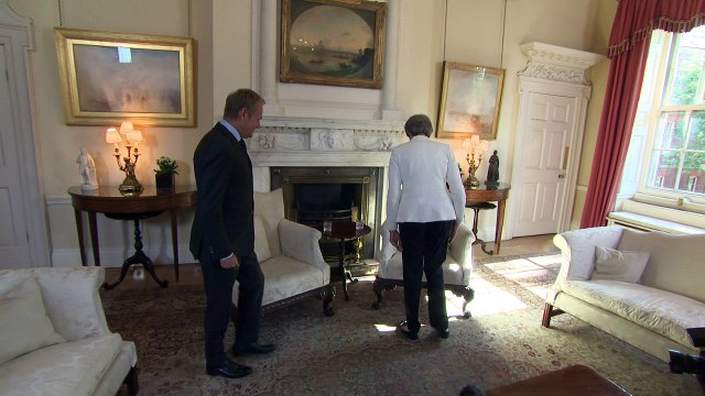 Theresa May meets Donald Tusk for bilateral talks