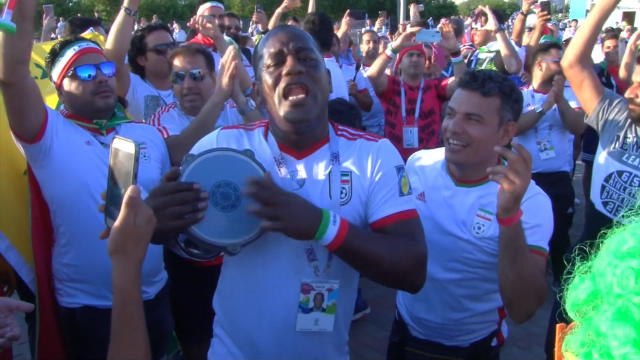 Iran fans in full voice ahead of Portugal clash