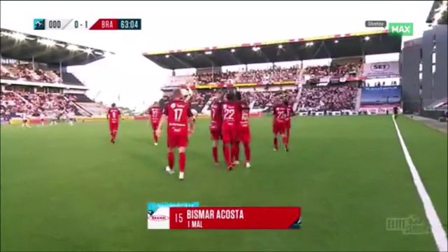 0-1 Bismar Acosta Goal Norway Tippeligaen - 25.06.2018 Odd BK 0-1 SK Brann
