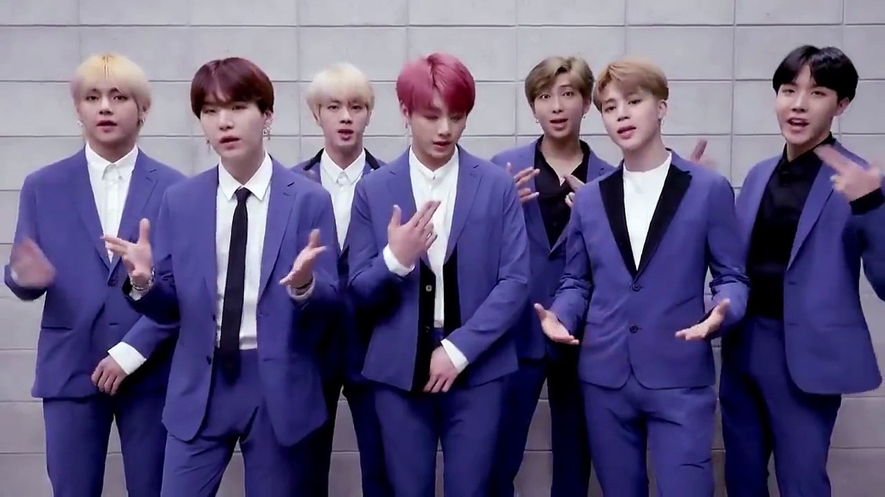 BTS Winning Speech for Radio Disney Music Awards 2018 - Suga Hair Color is not Black but Dark Wine?