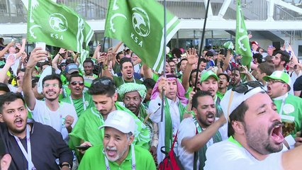 Sauditas e egípcios em Copa histórica