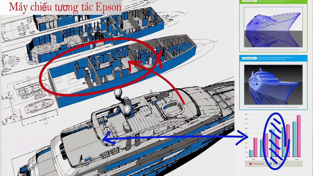 máy chiếu Epson EB-1450-1460Ui Ultra-short Throw Interactive Projectors