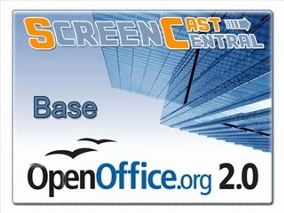 Introduction to Open Office Base, and Creating your ...