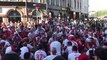 Poland fans rallied in Kazan for their team ahead of the #WorldCup match against Colombia.