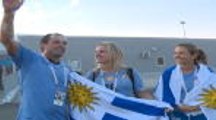 Uruguay fans delighted with Suarez and co.