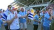 Uruguayos celebran pase a octavos y victoria ante Rusia