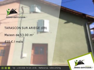 Maison 53.00m2 A louer sur Tarascon sur ariege - 410 Euros/mois